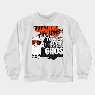 Chill Ghost Chronicles: Happy Haunting on Halloween Crewneck Sweatshirt